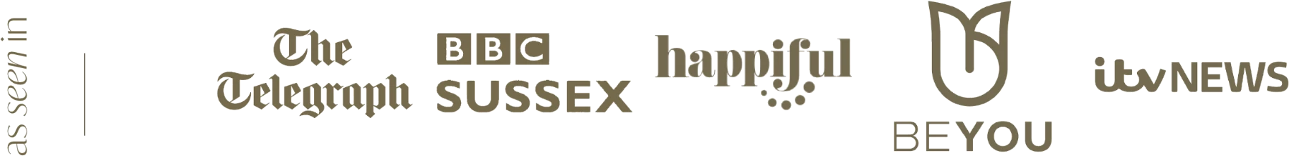 As seen in The Telegraph, BBC Sussex, Happiful, Be You and ITV News